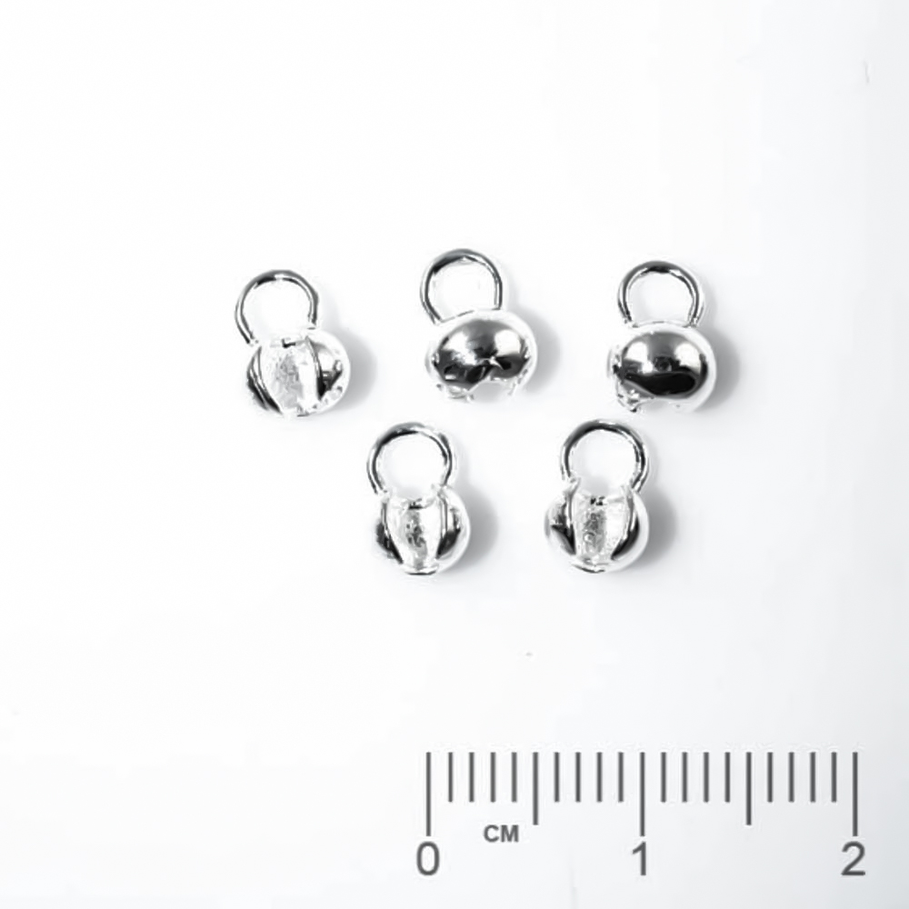 Pièce en argent 925 tulipes à pince 4mm,