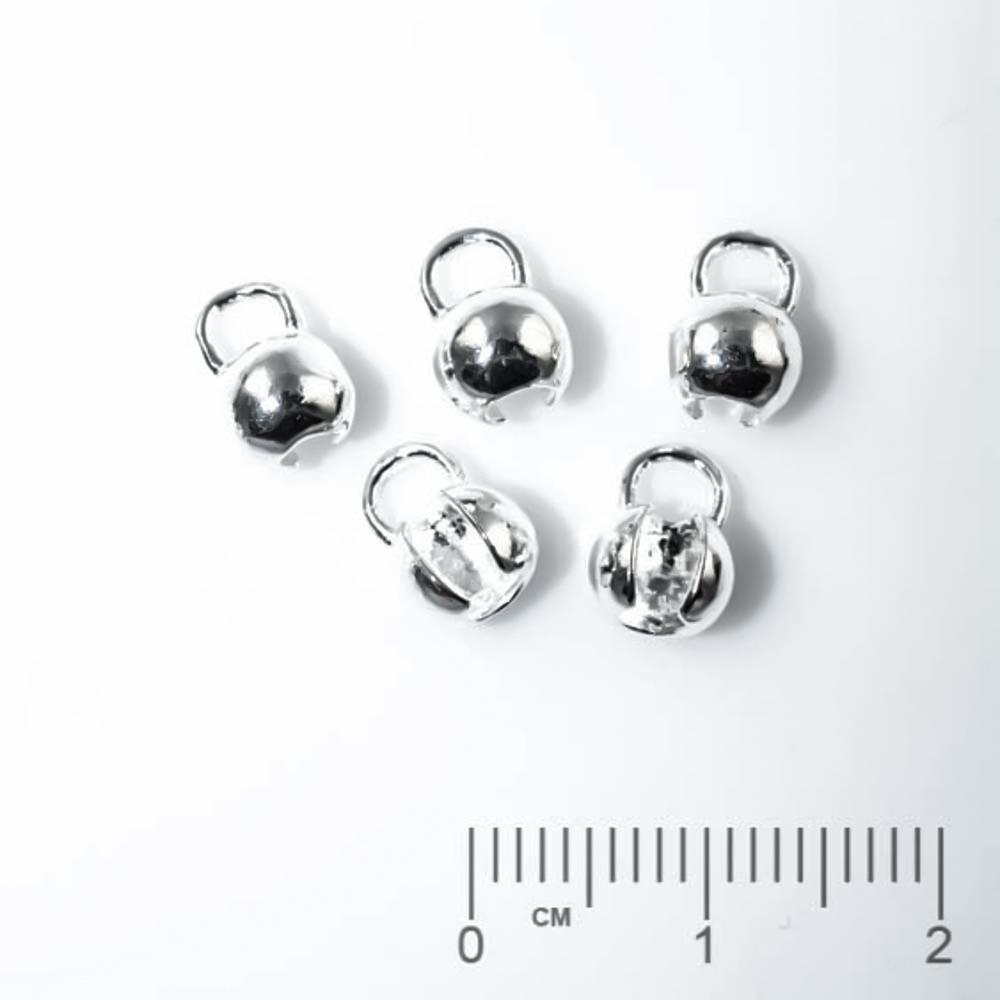 Pièce en argent 925 tulipes à pince 5mm,