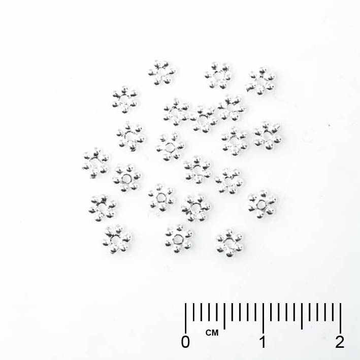 Pièce en argent 925 pièces intermédiaires fleurs