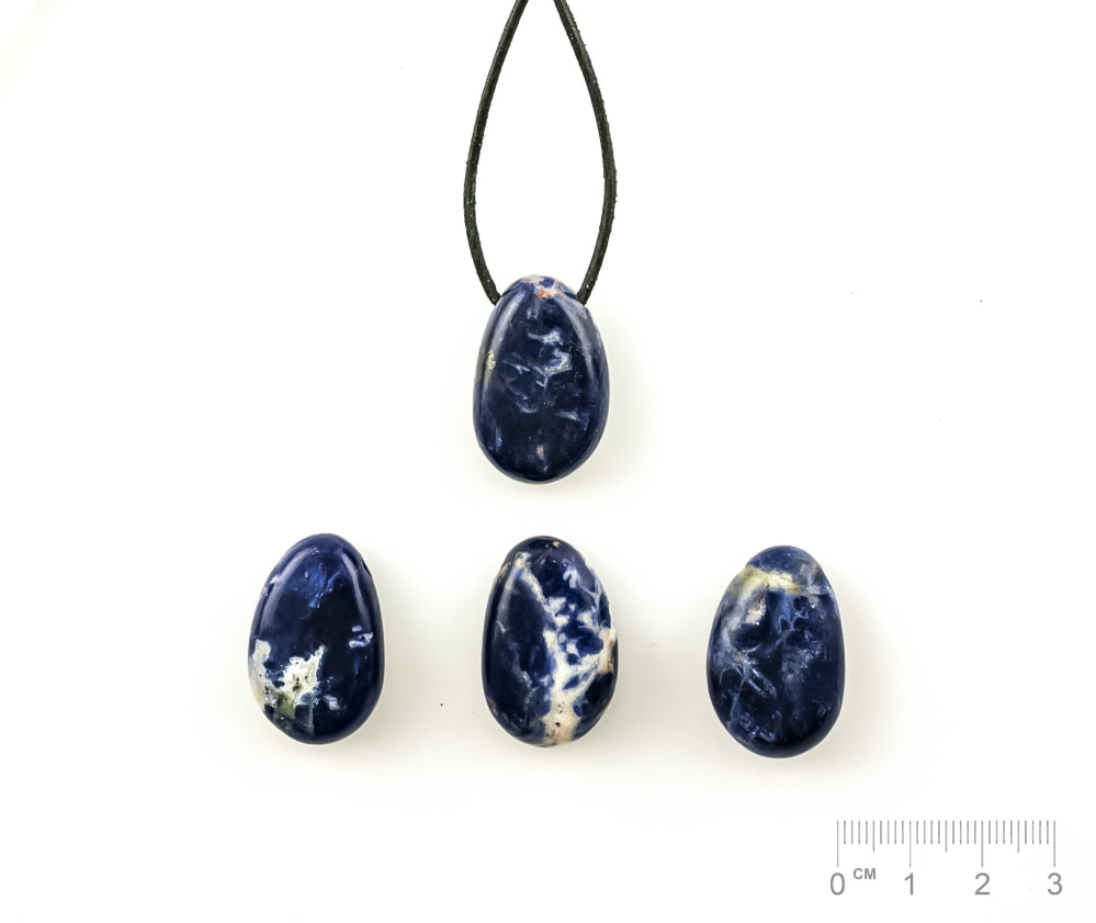 Pendentif Sodalite ovale plat