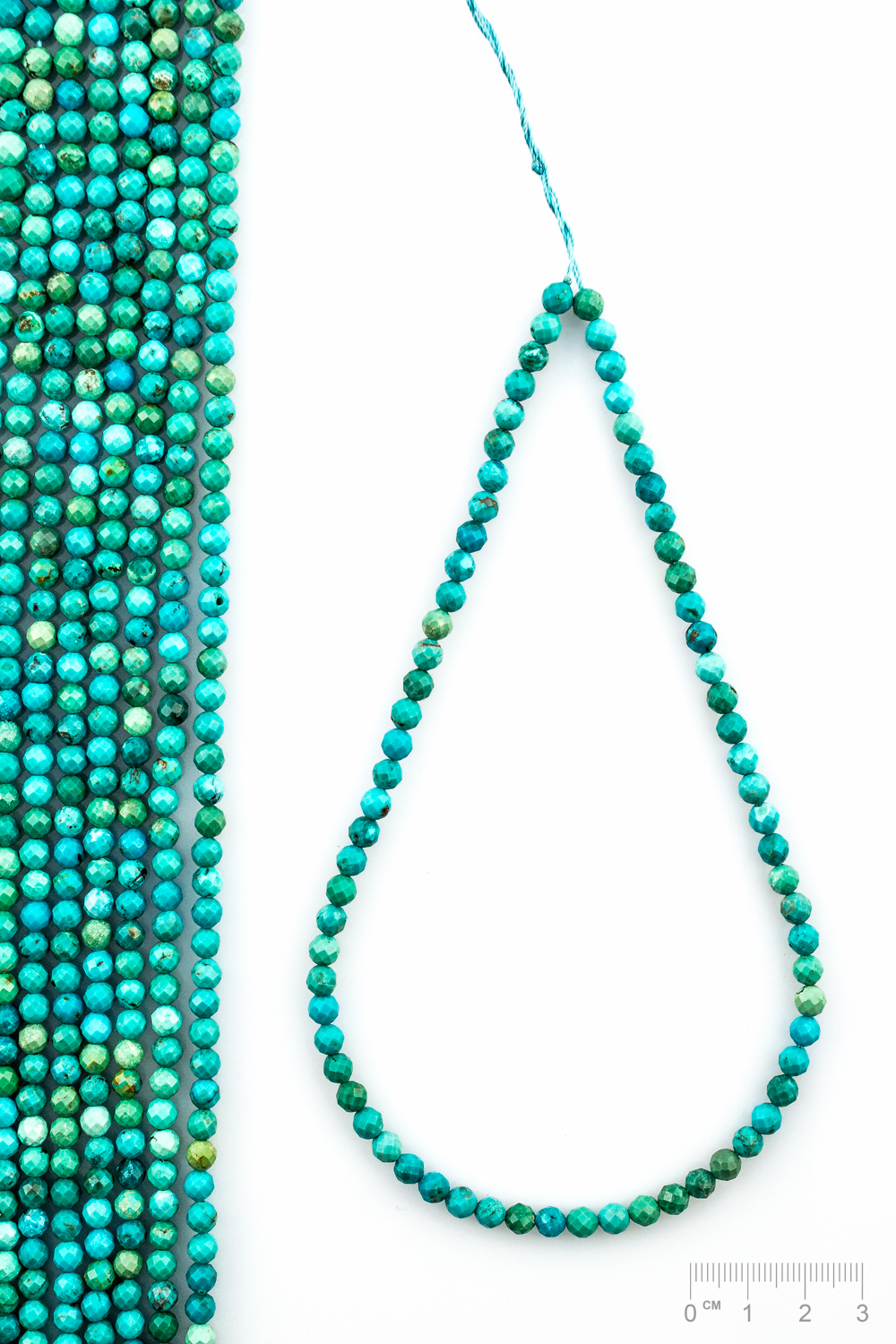 Rang Turquoise boule <strong>facetté</strong>