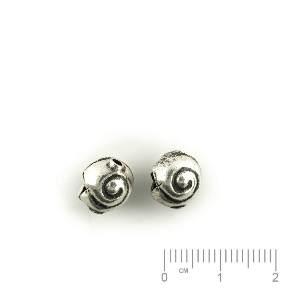 Pièce en argent 925 pièce intermédiaire escargot env. 9.5x10mm, patiné