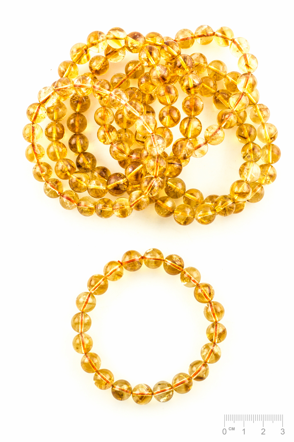 Bracelet Citrine (traité) boule