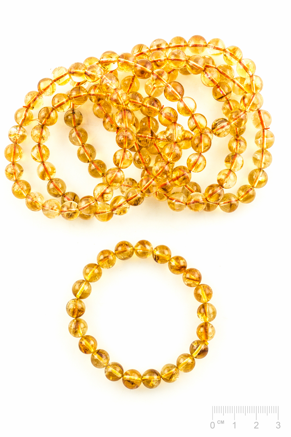 Bracelet Citrine (traité) boule