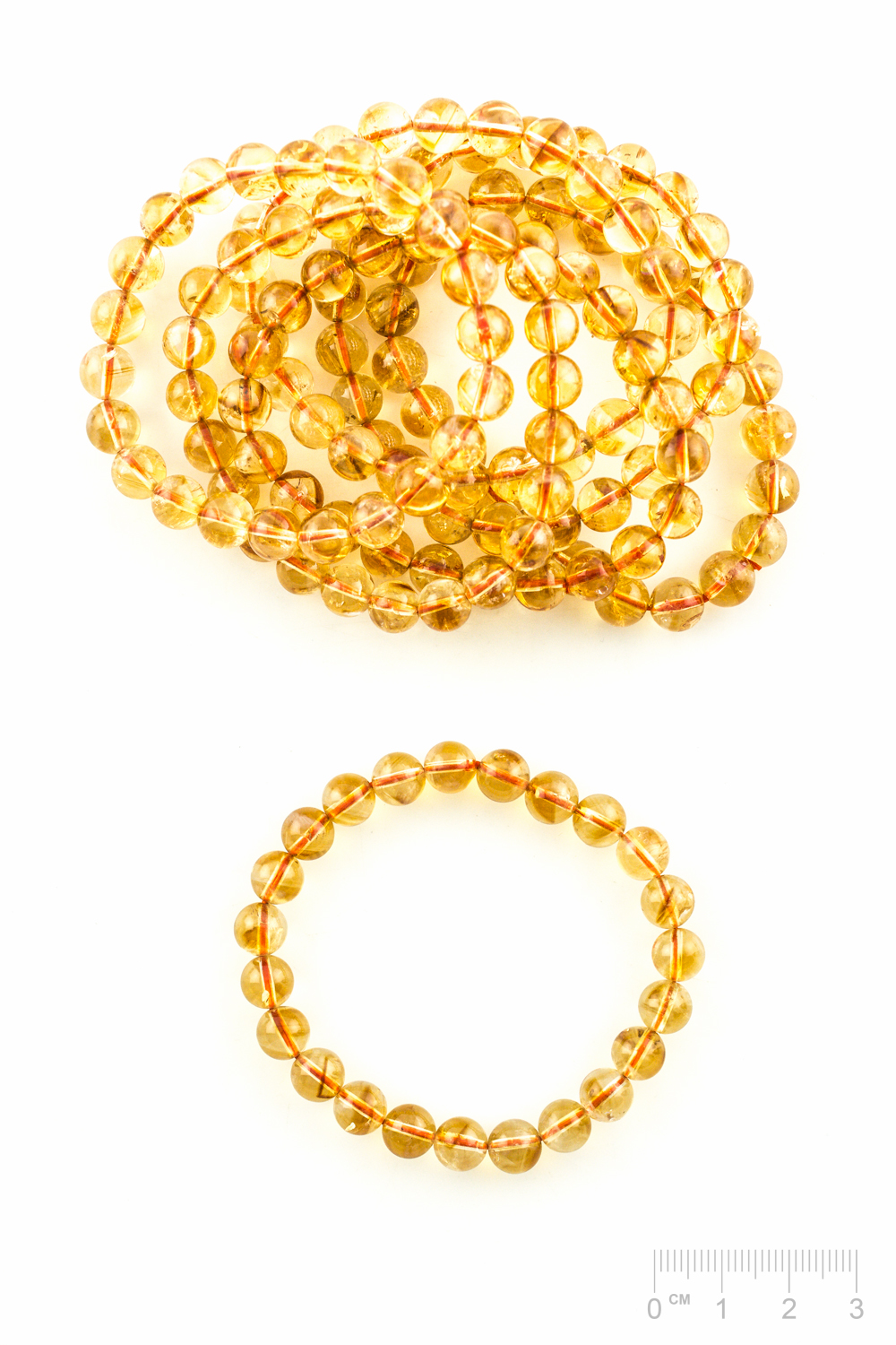 Bracelet Citrine (traité) boule