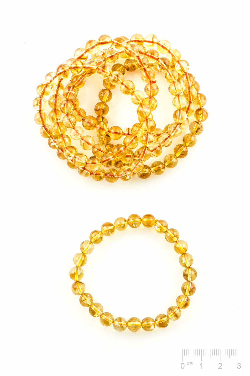 Bracelet Citrine (traité) boule