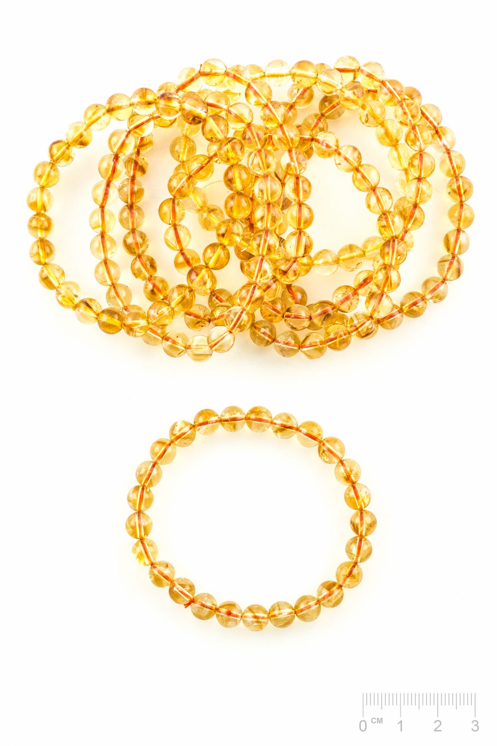 Bracelet Citrine (traité) boule