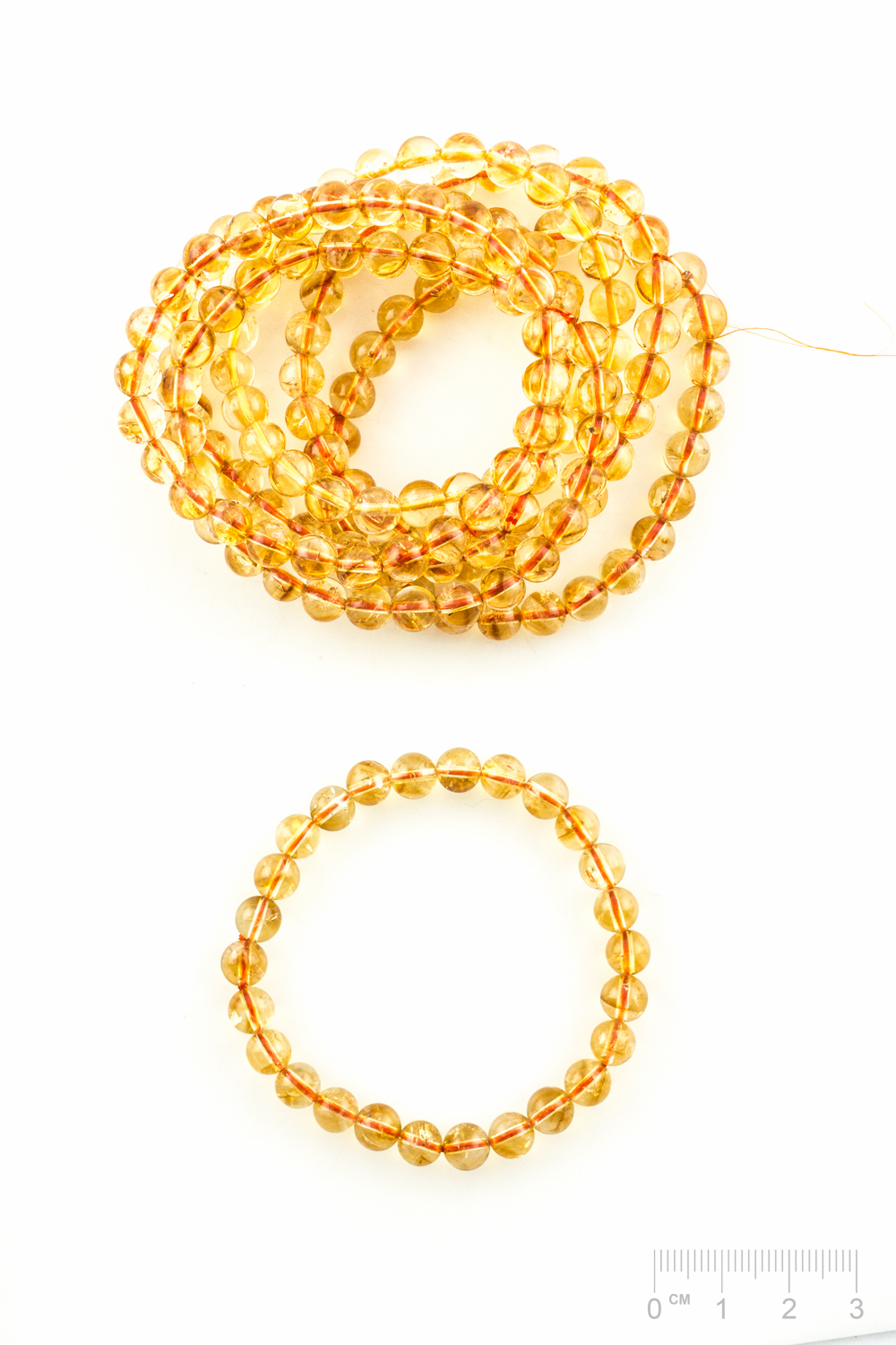 Bracelet Citrine (traité) boule