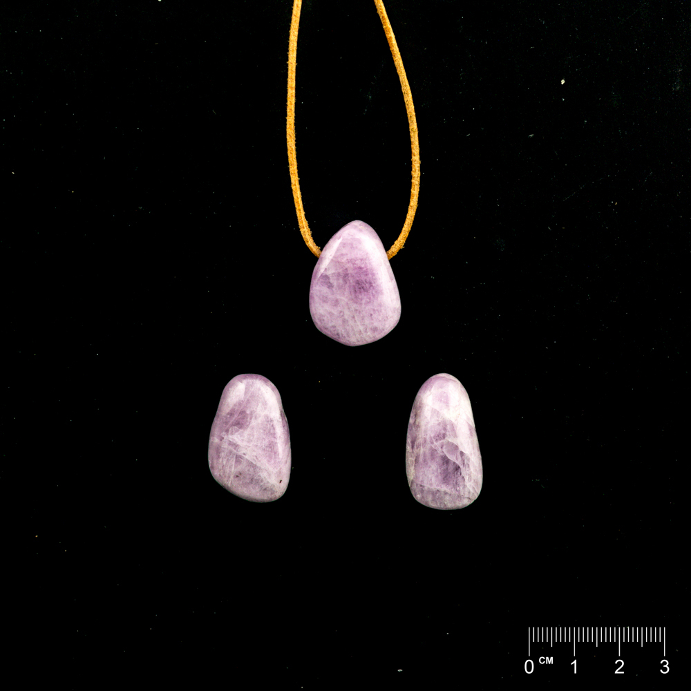 Pendentif Kunzite ovale plat