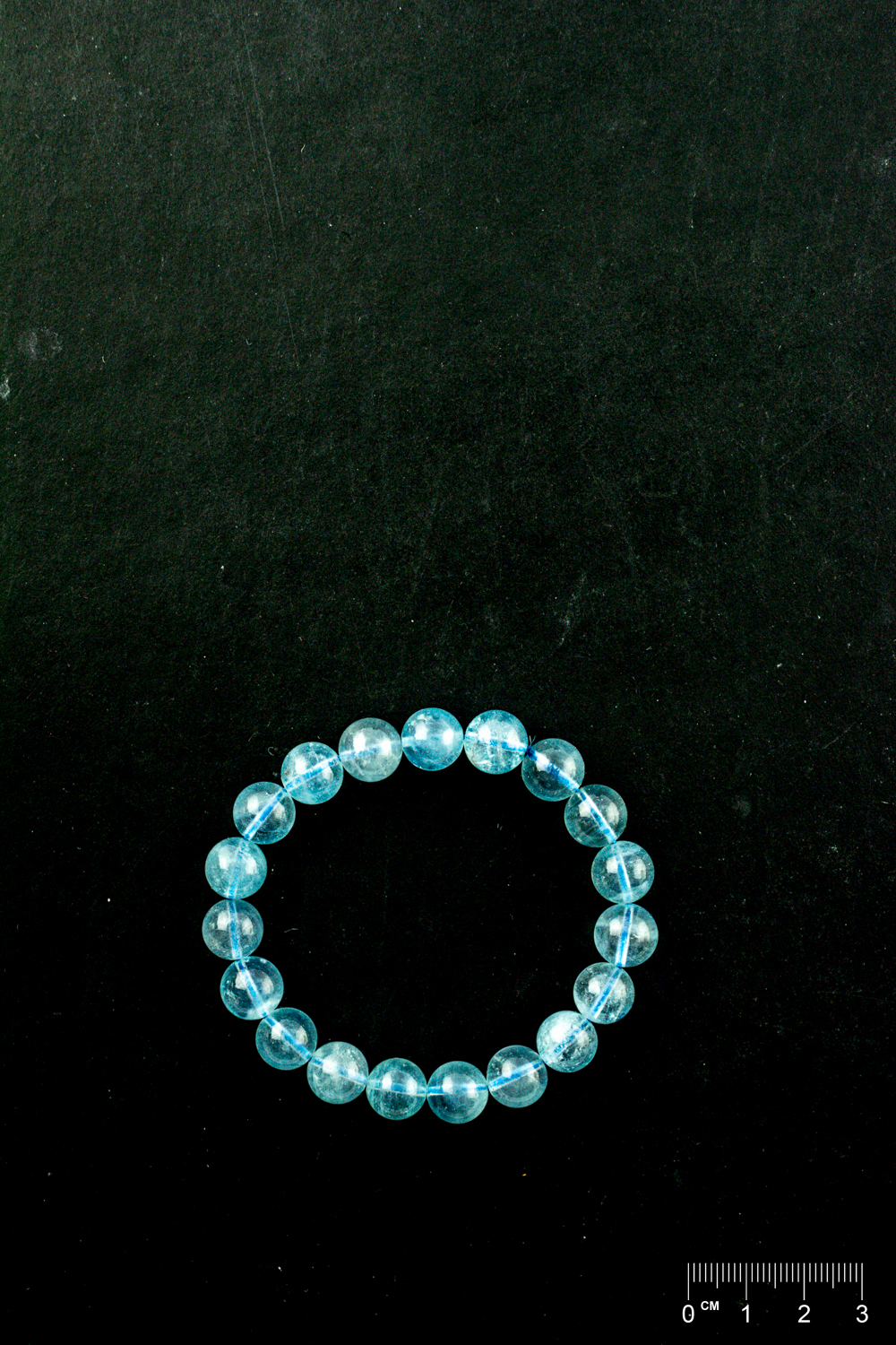 Armband Aquamarin (z.T. behandelt) Kugel