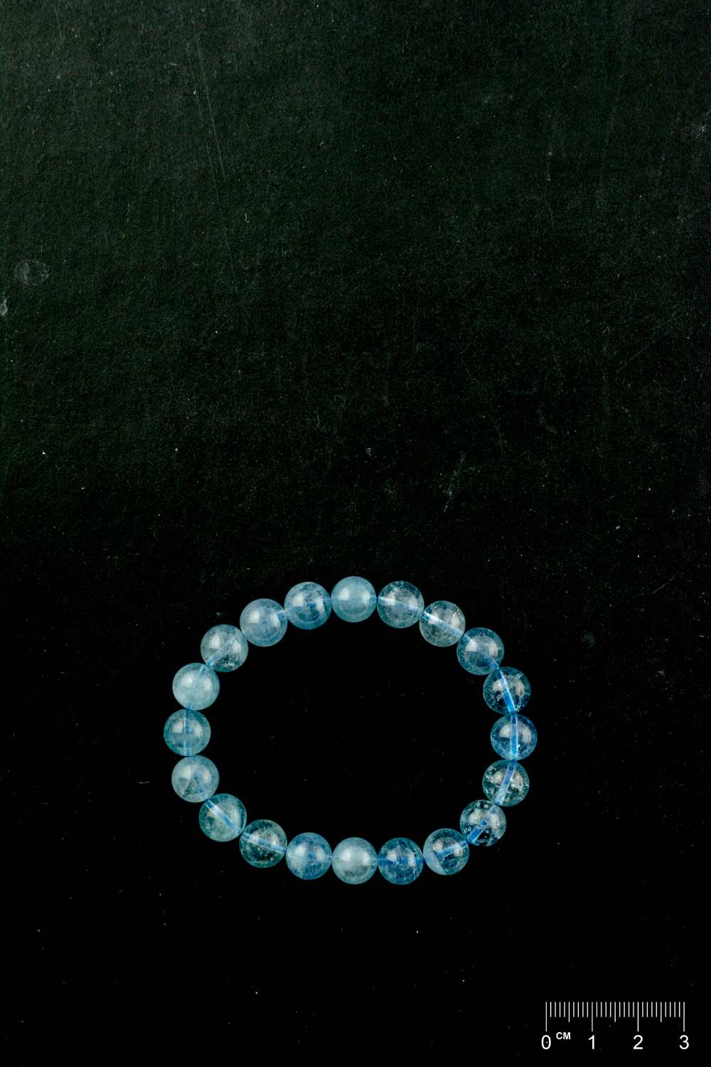 Armband Aquamarin (z.T. behandelt) Kugel