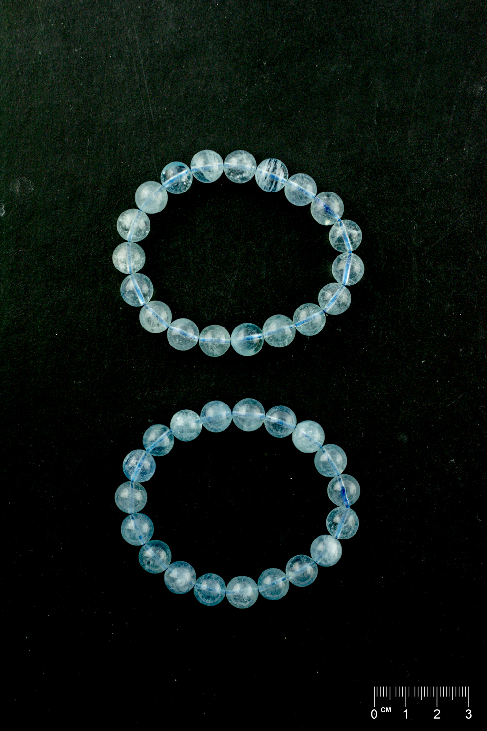 Bracelet Aigue-marine (part. traité) boule