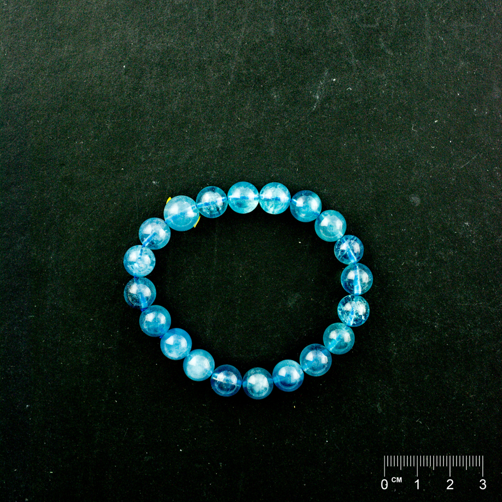 Bracelet Aigue-marine (part. traité) boule