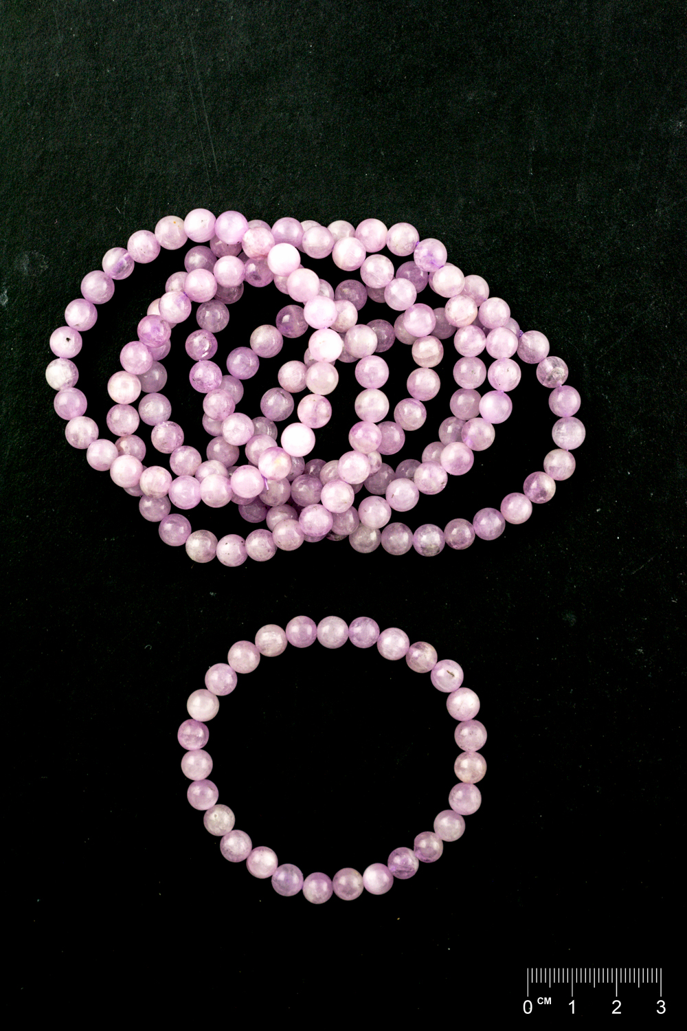 Bracelet Kunzite avec œil de chat boule