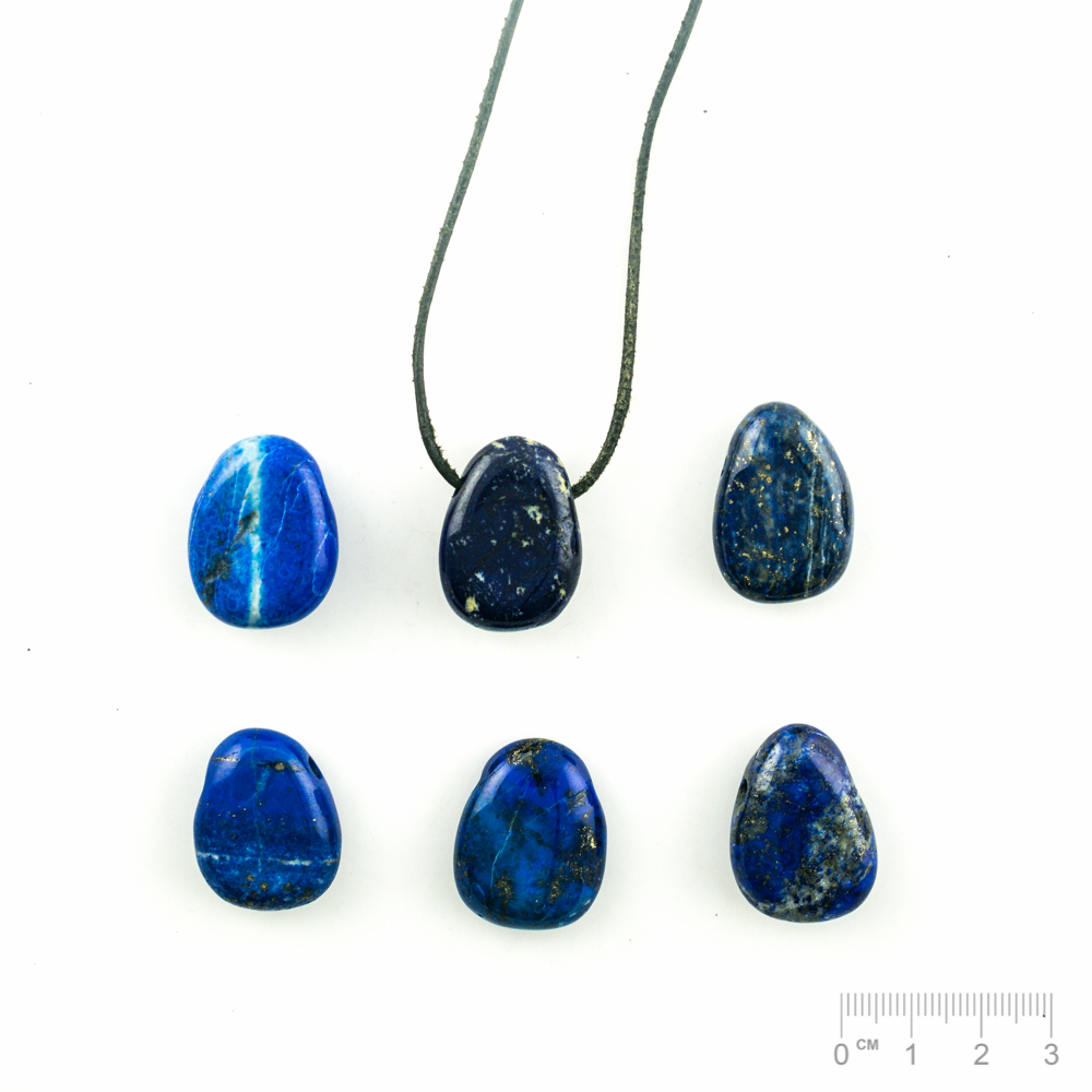 Anhänger Lapislazuli Oval flach