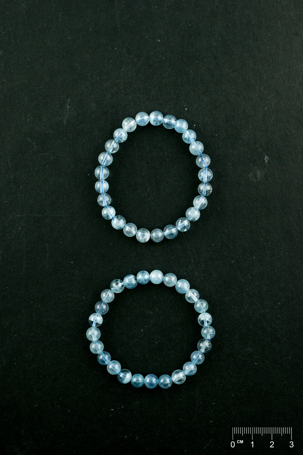 Bracelet Aigue-marine (part. traité) boule