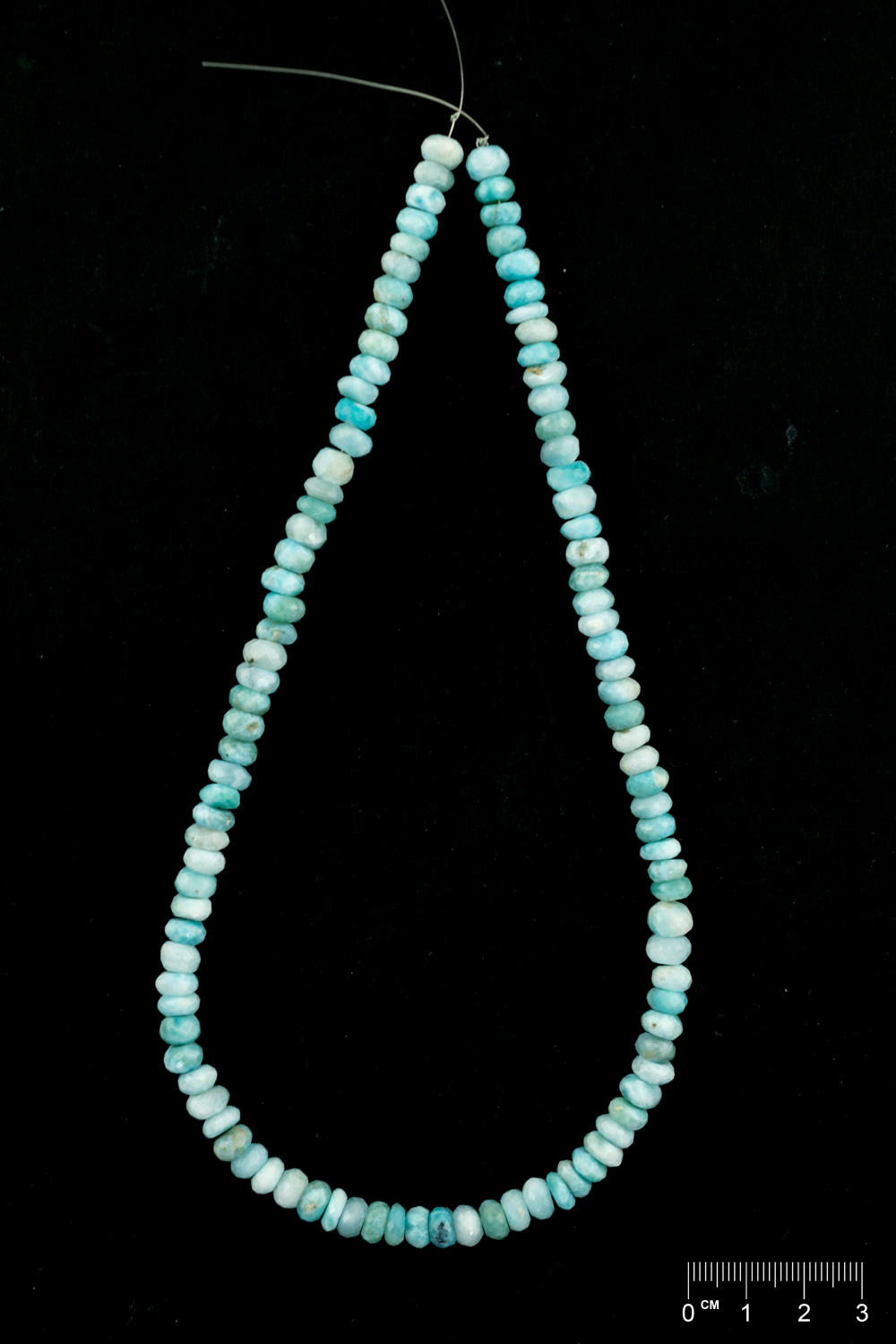 Rang Larimar rondelles facettées