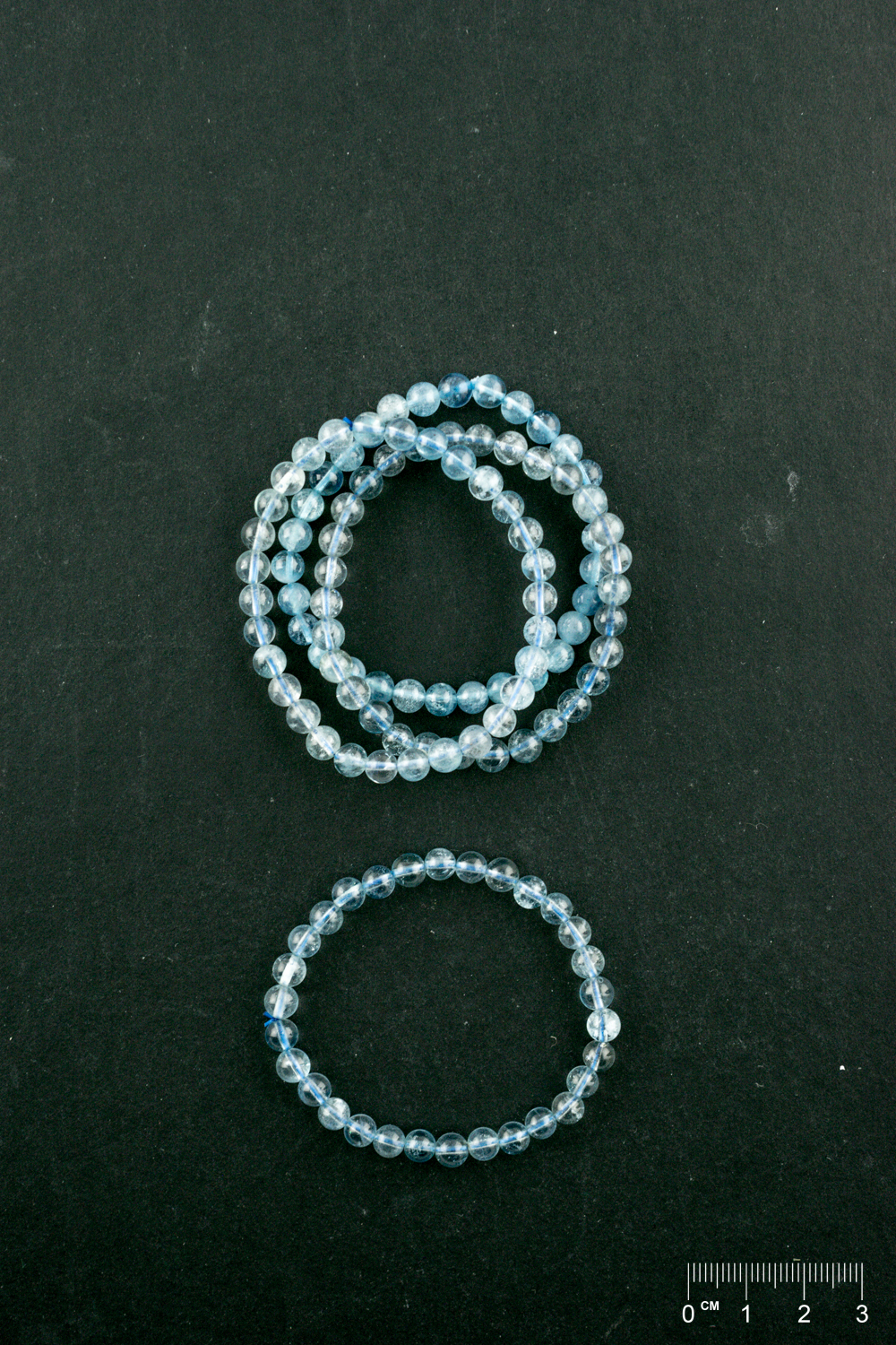 Bracelet Aigue-marine (part. traité) boule