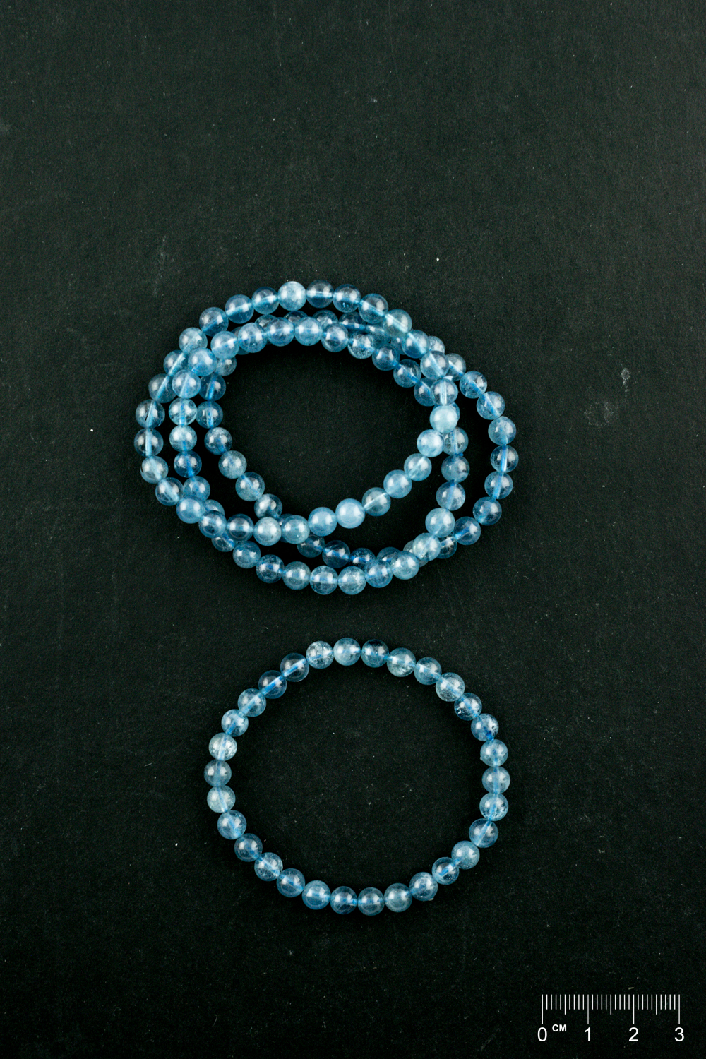 Bracelet Aigue-marine (part. traité) boule