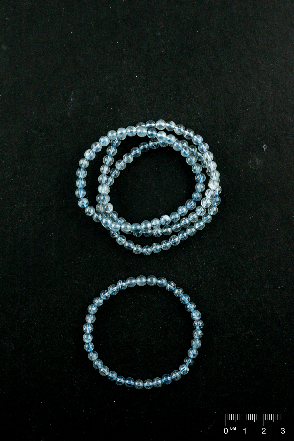 Bracelet Aigue-marine (part. traité) boule