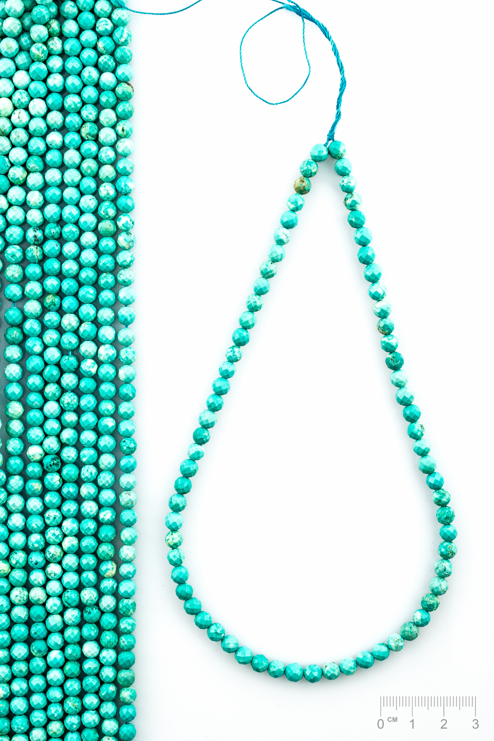 Rang Turquoise boule <strong>facetté</strong>