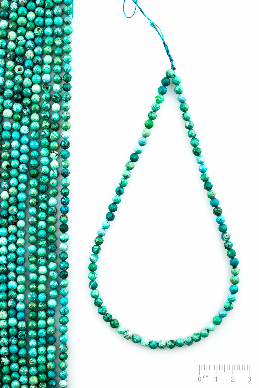 Rang Turquoise boule <strong>facetté</strong>