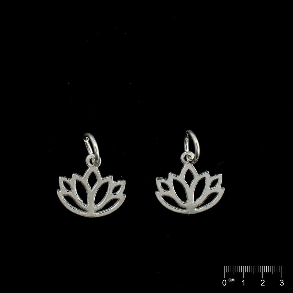 Pièce en argent 925 pendentif fleur de lotus 10x11mm