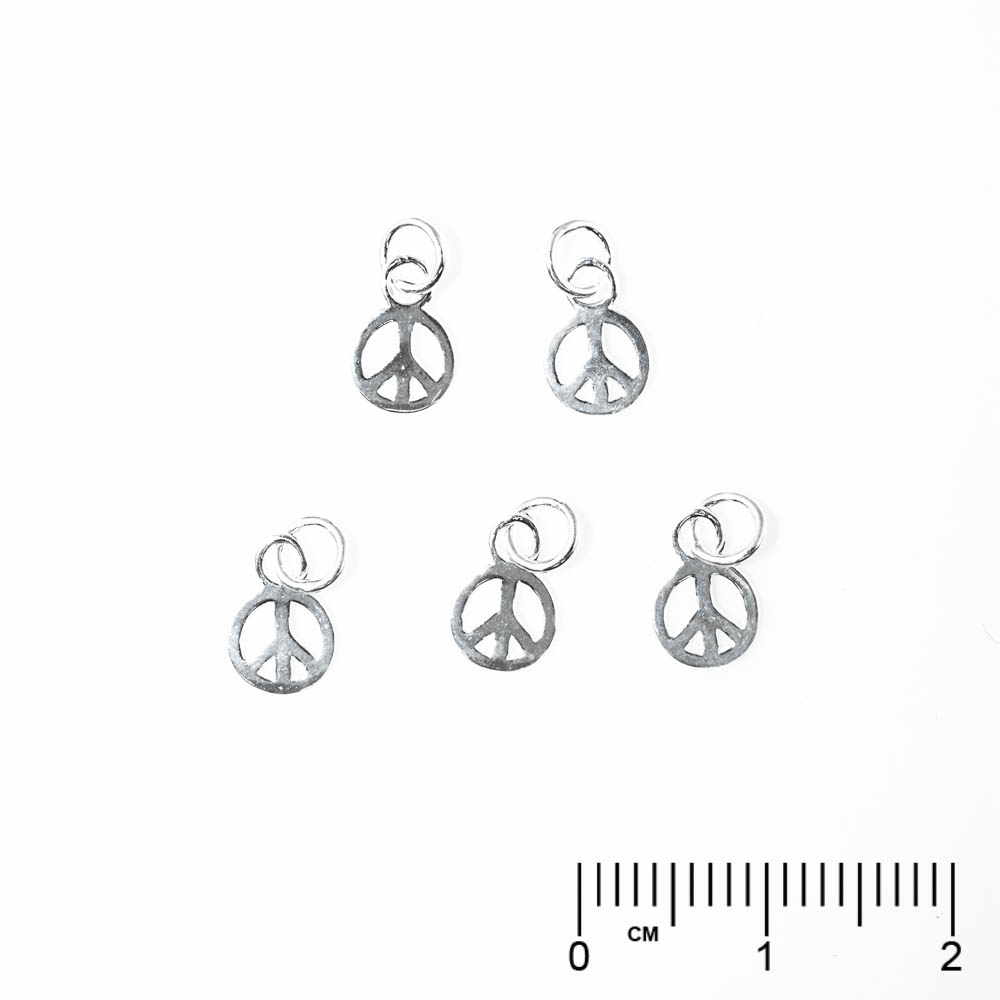 Pièce en argent 925 pendentif 'peace' 6.7mm