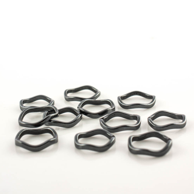 Fingerring Hämatit wave 3mm