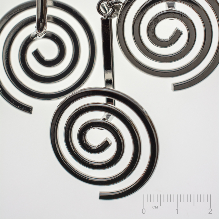 Pièce métallique pendentif pour disque Pi Spirale ronde 24mm