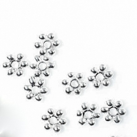 Pièce en argent 925 pièces intermédiaires fleurs