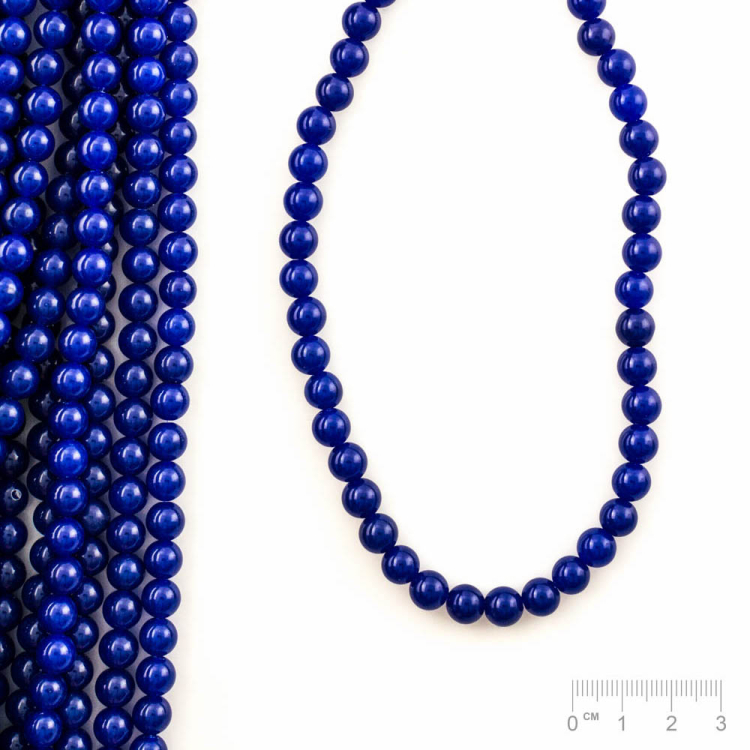 Rang Serpentine teinté en bleu royal boule