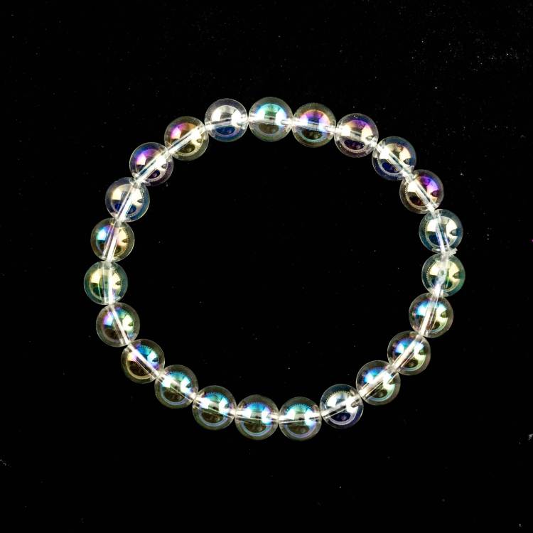 Bracelet Angel Aura (Cristal de roche vaporisé) boule