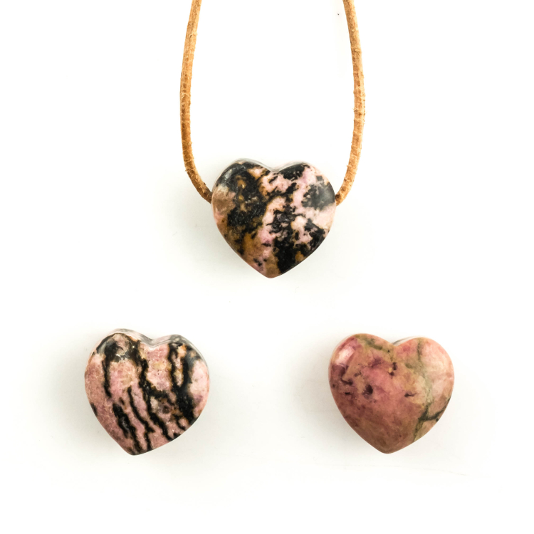 Pendentif Rhodonite cœur