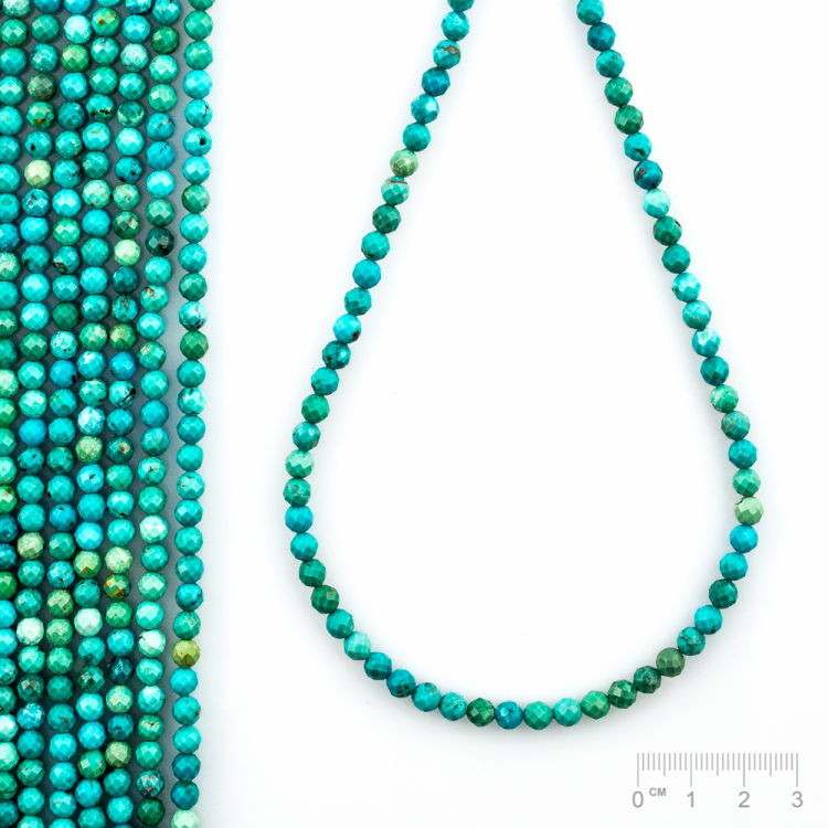 Rang Turquoise boule <strong>facetté</strong>