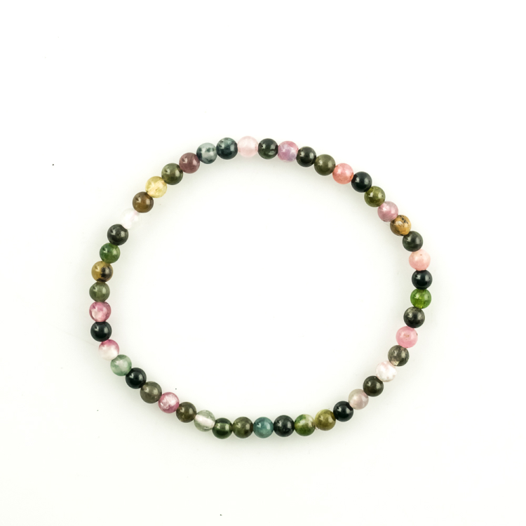 Bracelet Tourmaline colorée boule