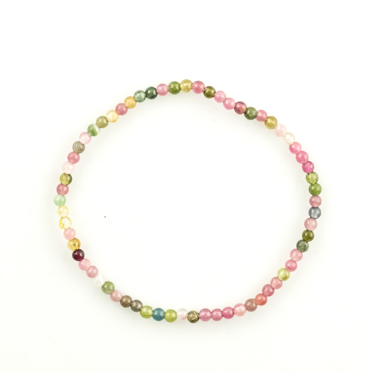 Bracelet Tourmaline colorée boule