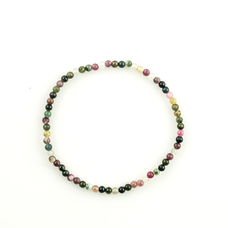 Bracelet Tourmaline colorée boule