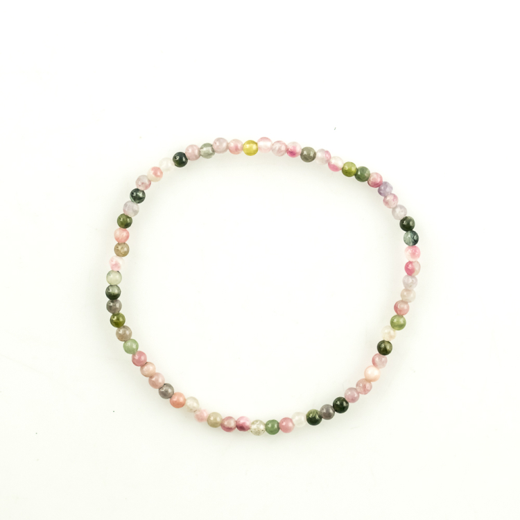 Bracelet Tourmaline colorée boule