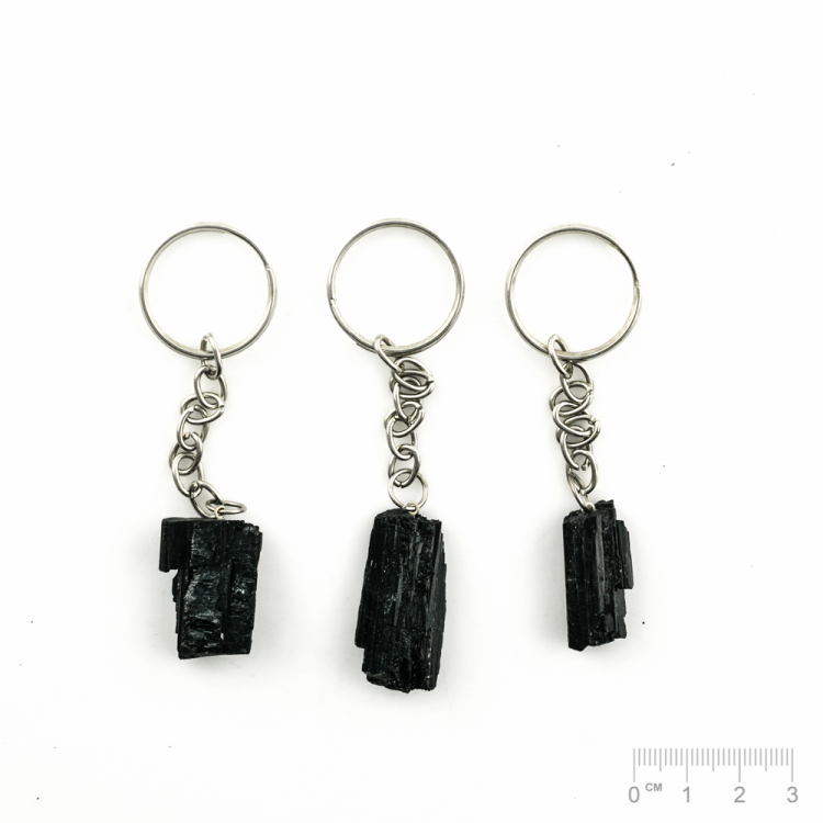 Porte-clés Tourmaline noire nature cristalline