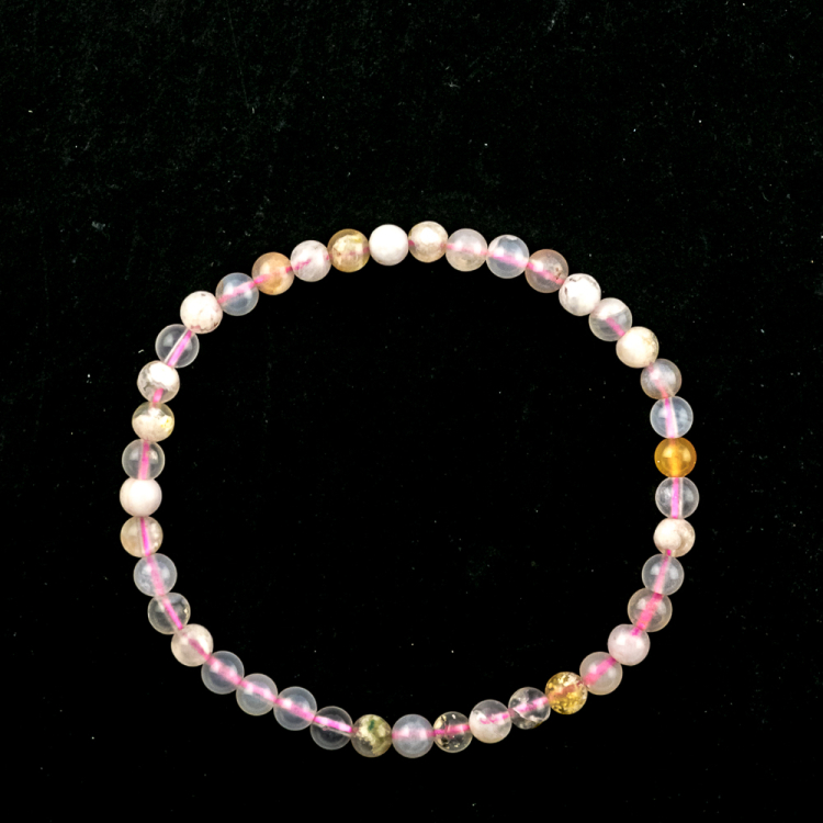 Bracelet Agate fleur de cerisier boule