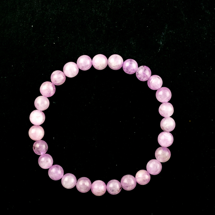 Bracelet Kunzite avec œil de chat boule