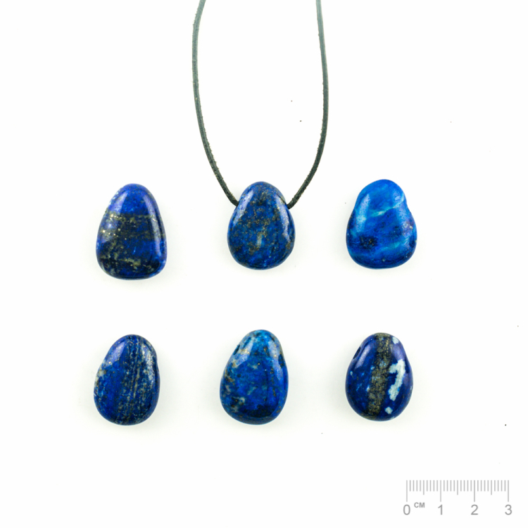 Anhänger Lapislazuli Oval flach