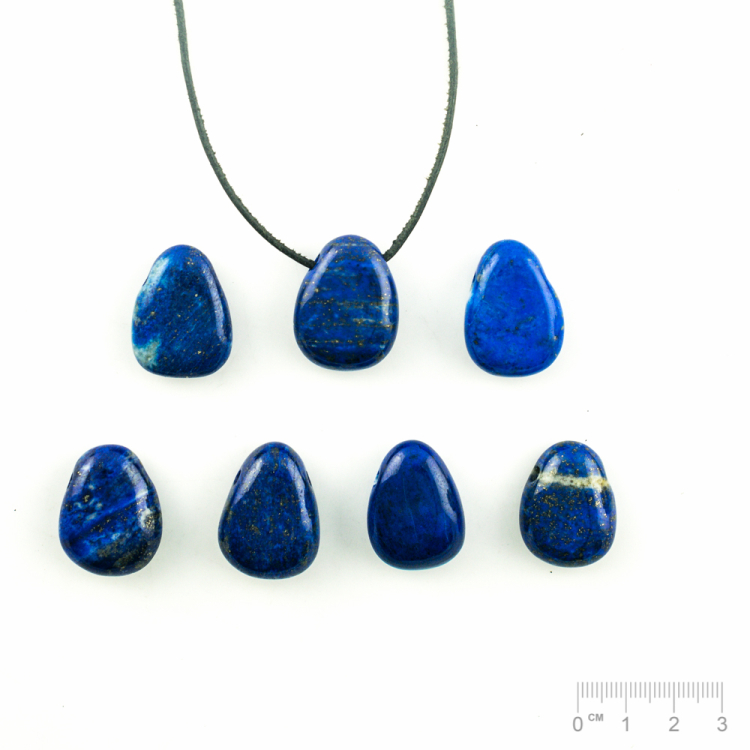 Pendentif Lapis-lazuli ovale plat