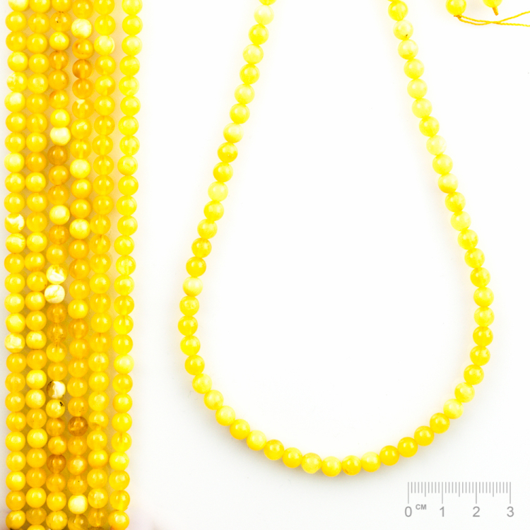 Rang Ambre citron transparente & opaqe Mix boule