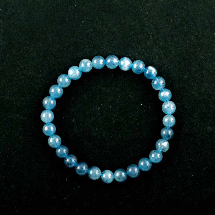 Bracelet Aigue-marine (part. traité) boule