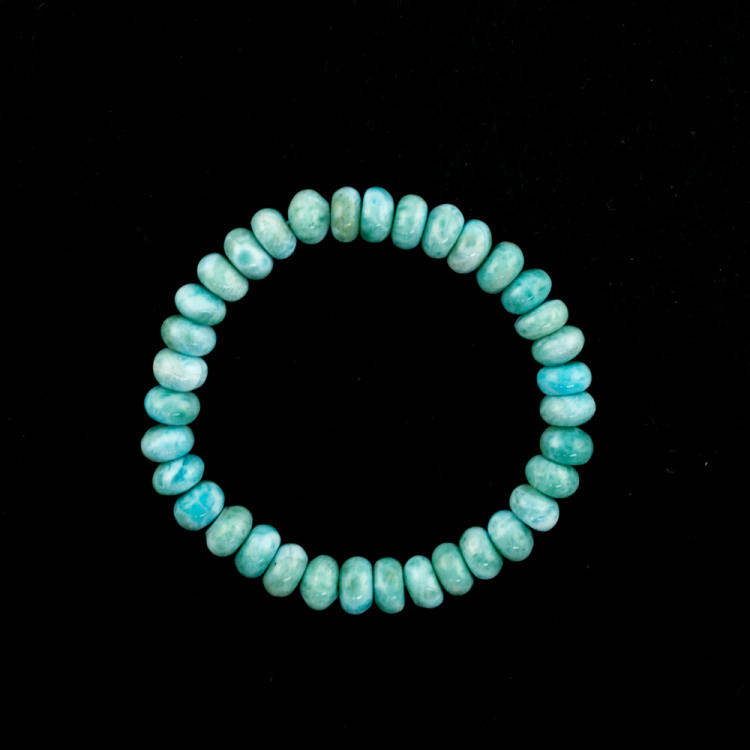 Bracelet Larimar rondelles