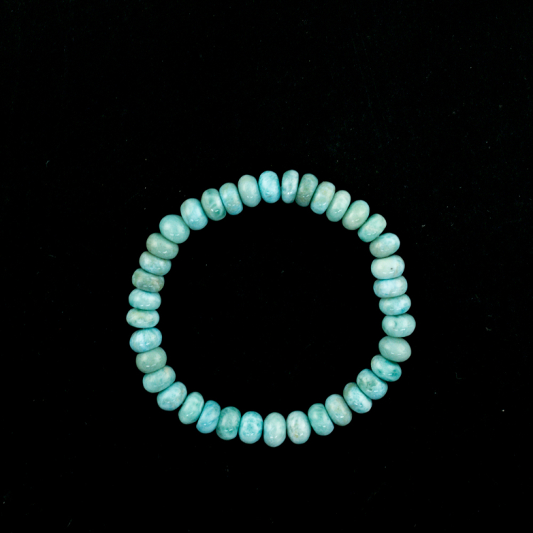 Bracelet Larimar rondelles