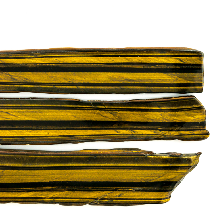 Plaque Œil de tigre, forme irrégulière, env. 18-21x5cm