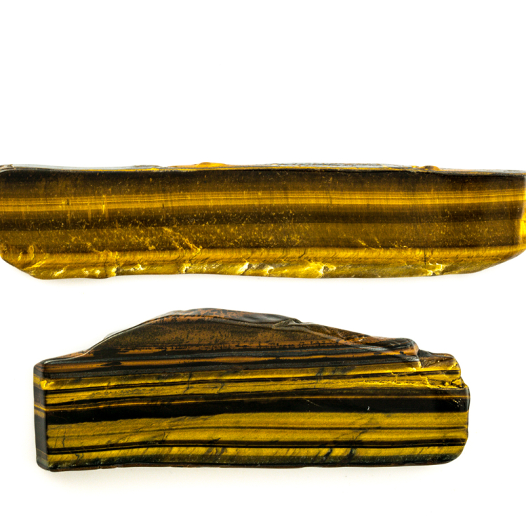 Plaque Œil de tigre, forme irrégulière, env. 11-21x4cm